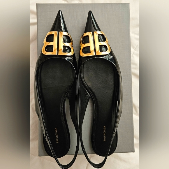 Balenciaga Shoes - Balenciaga Knife Bb ballet Flats 38.5